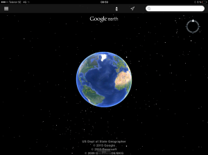 Jorden från rymdperspektivet. Härifrån kan du ta dig till vilken plats du vill.